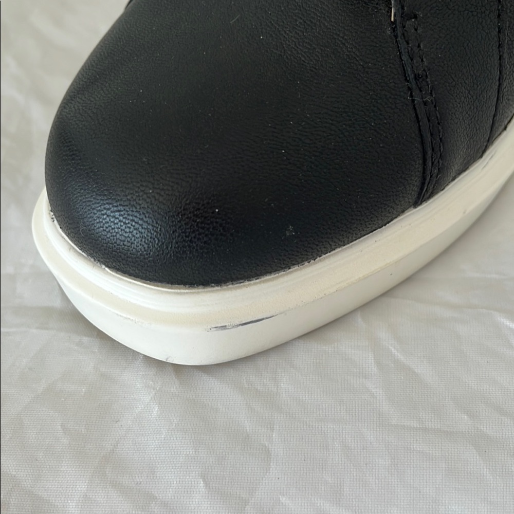 Paolo Black and White Wedge Sneakers - Picture 12 of 15